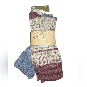 NWT Gold Toe Casual Comfort Camp Socks 2 Pairs